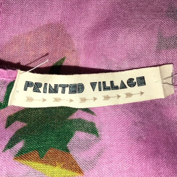 Printed village pineapple scarf - Picture 3 of 4